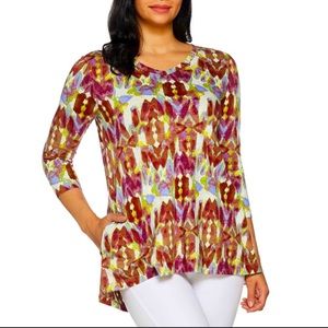 Logo by Lori Goldstein colorful comfy soft tunic